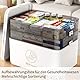Tokenhigh 3-Etagen Medikamenten Aufbewahrung, Extragroßer Mehrzweck Medikamentenbox mit Verstellbaren Fächern & Sicherem Griff & Deckel, Hausapotheke Box Medizinbox für Medikamente (40.5x28x16.5cm)