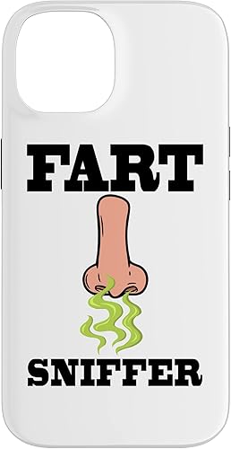 iPhone 14 Fart Sniffer Camisa, Gross Dad Broma Camiseta, extraño y divertido estuche de pedos