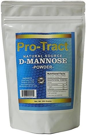 Pro Tract Natural Source D-Mannose 2000 mg Powder 250 Grams Kidney and Healthy Urinary Tract Support