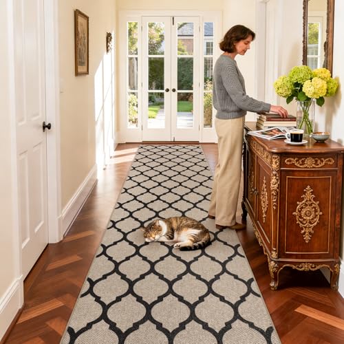 Alfombra antideslizante lavable rectangular para pasillo moderno de casa 3