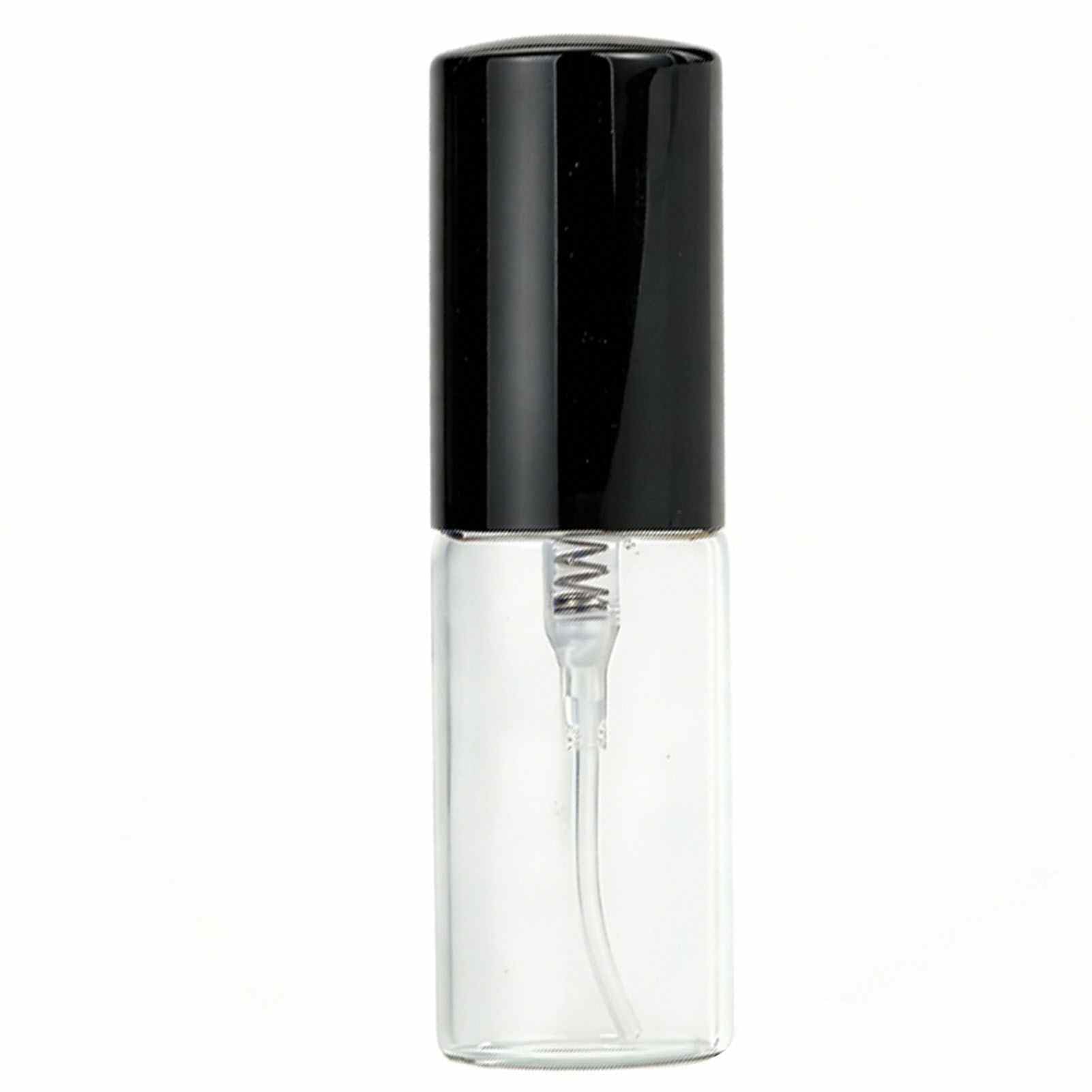 Set di mini flaconi spray per profumo in vetro trasparente, ricaricabili, 5 ml, per viaggi, vita quotidiana, 50 pezzi (vetro nero da 5 ml)