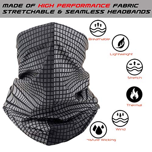 Image of 6PCS Outdoor Magic Headband Elastic Seamless Bandana Scarf UV Resistence Sport Headwear