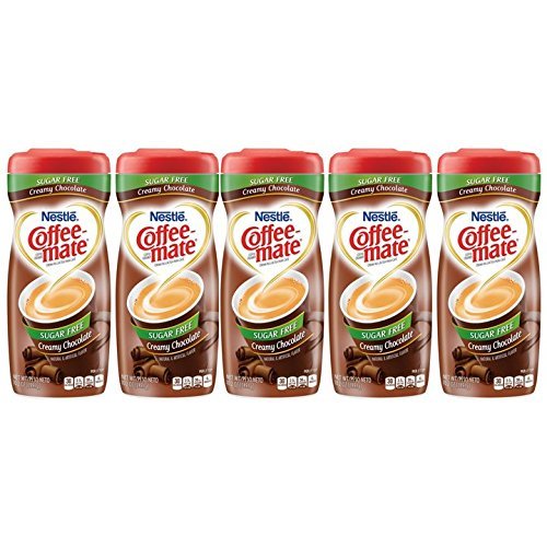 COFFEE-MATE Creamy Chocolate Sugar Free Powder Coffee Creamer 10.2 oz. Canister (Pack of 5)