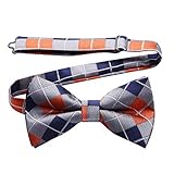 Enlision Mens Pre-tied Bow Tie Formal Tuxedo Bowties Check Plaid Adjustable Bow Ties for Men & Boys