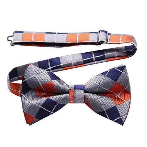 Enlision Mens Pre-Tied Bow Tie Formal Tuxedo Bowties Check Plaid Adjustable Bow Ties For Men & Boys #TOP13
