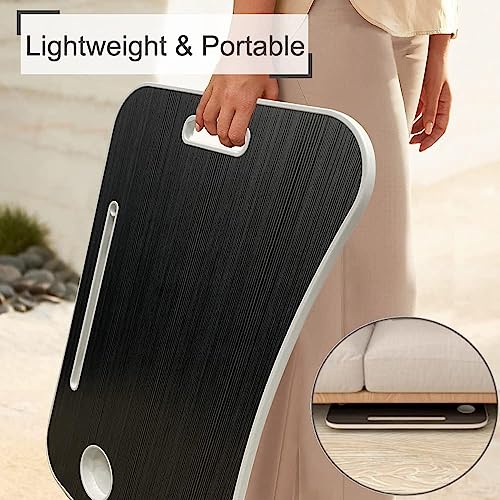 Image of GoRogue Stud Foldable Wooden Mini Lapdesk for Couch, Sofa Bed, Study Tray Table Stand for Writing (Walnut), 40 Centimeters