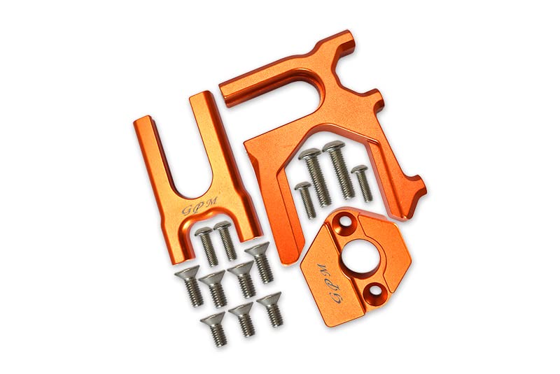 16pc Set Aluminum Center Differential (Front+Rear)+Motor Mount KRATON/Outcast/Notorious/Typhon/Talion, 1/7 Infraction Limitless by GPM (Orange)