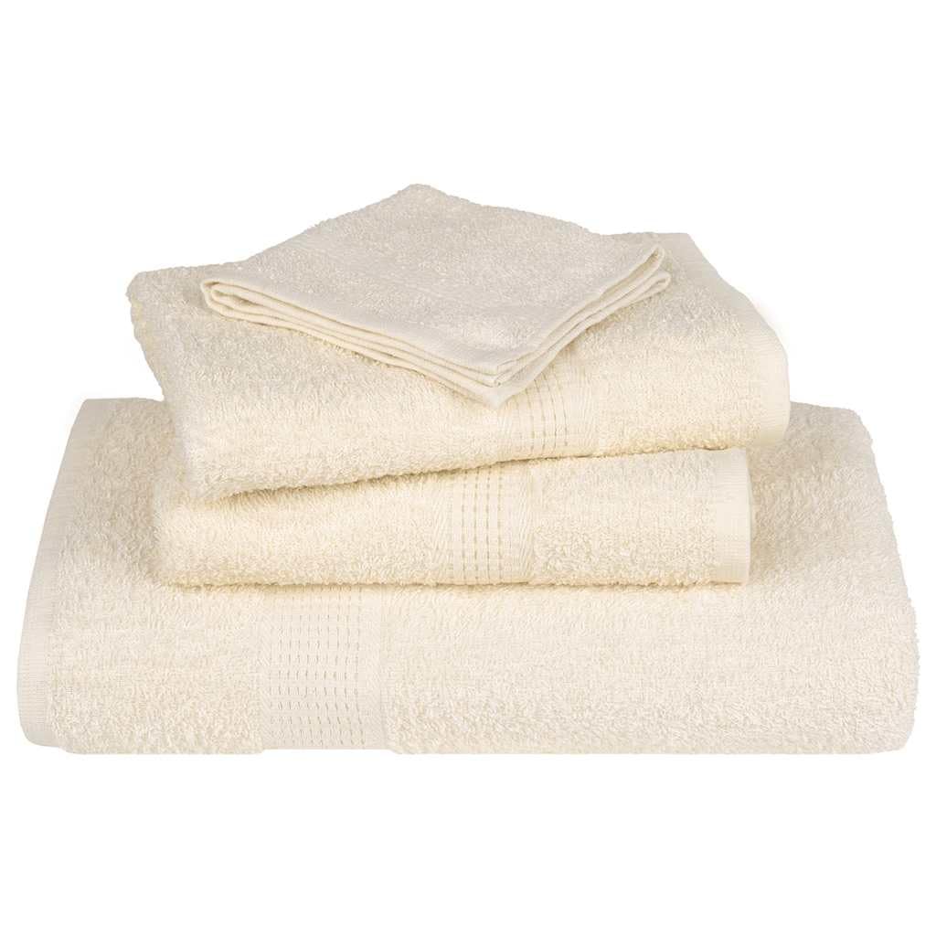 Casa & Giardino,Biancheria e biancheria da letto,Asciugamani,Asciugamani,Asciugamani per gli ospiti 10 pz Crema 30x50 cm 360 gsm 100% Cotone