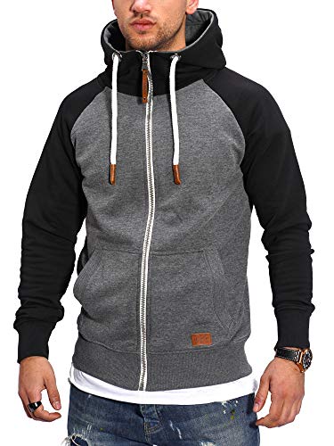 Rello & Reese Herren Sweatjacke Hoodie Zip-Jacke Kapuzenpullover MT-7681...