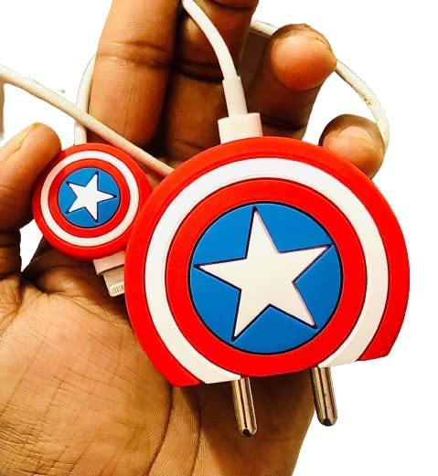 Tiwkka Cute Cartoon Lightning Data Cable Case for 18-20W iPhone USB-C Power Adapter Charger, Cartoon 3D Design Protective Case (Captain Americ) (B0BSN3KPX8) Amazon Price History, Amazon Price Tracker