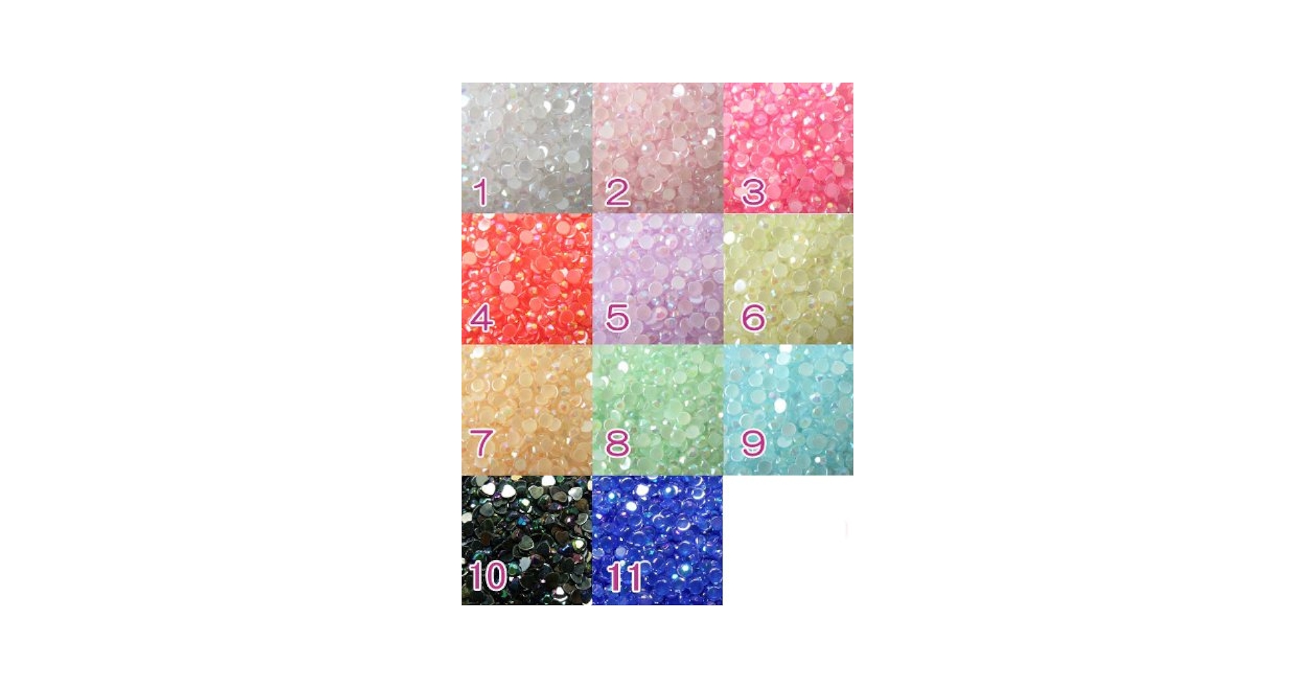 Amazon | ミルキーストーン 4mm 5千粒/1万粒/ 全11色 1万粒