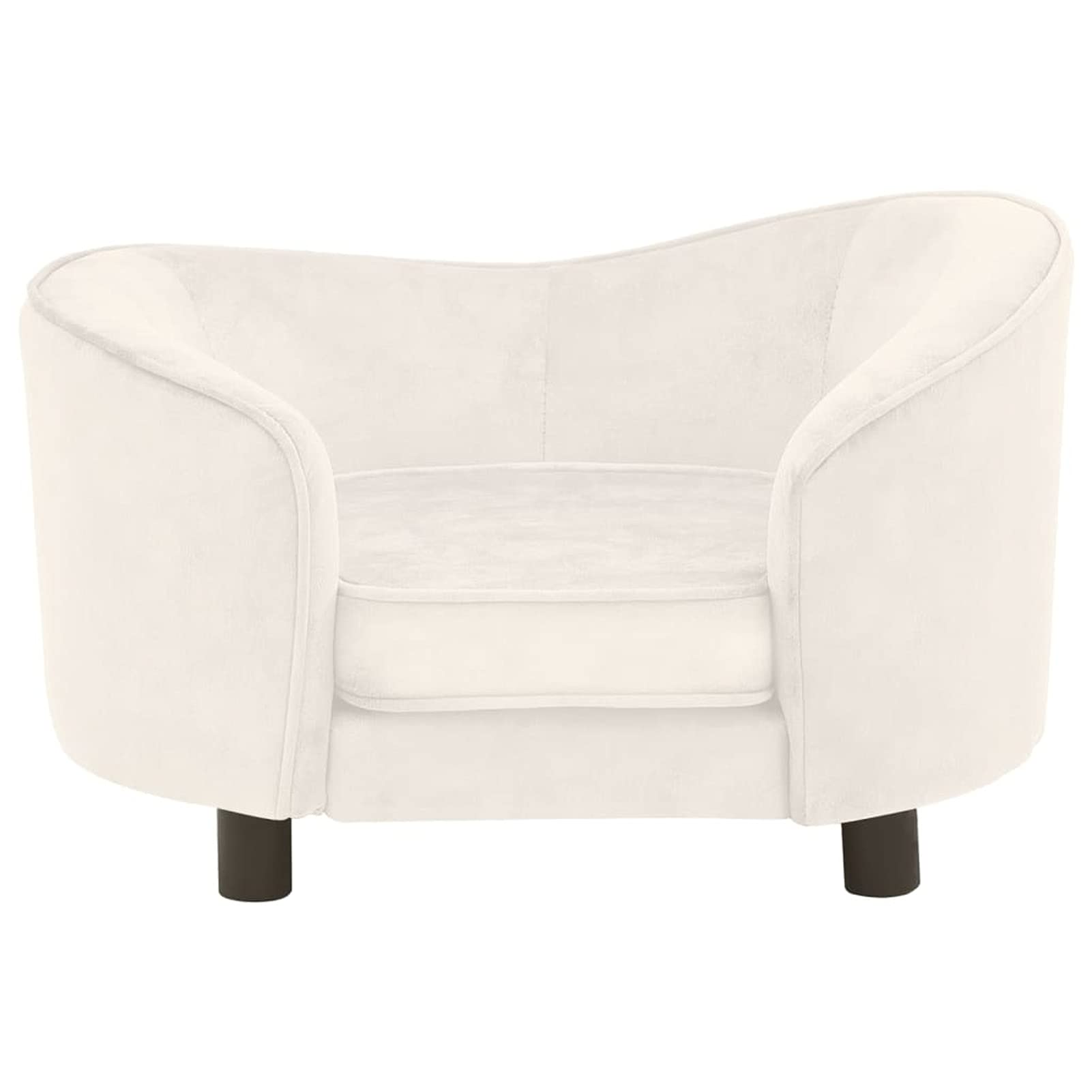 LAPOOH Divano per cani color crema 69 x 49 x 40 cm peluche, letto per cani, divano per cani, forniture per animali domestici, forniture per cani-171025