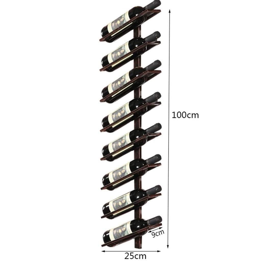 Wall Mounted Wine Rack, 4/6/8 Bottle Holder, Wine Bottle Storage Display Rack, Vertical Hanging Wine Rack for Bar, Wine Cellar, Kitchen, Bronze Metal