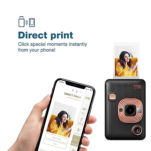 Image of Fujifilm Instax Mini Liplay Hybrid Instant Camera Elite Box Elegant Black, Compact