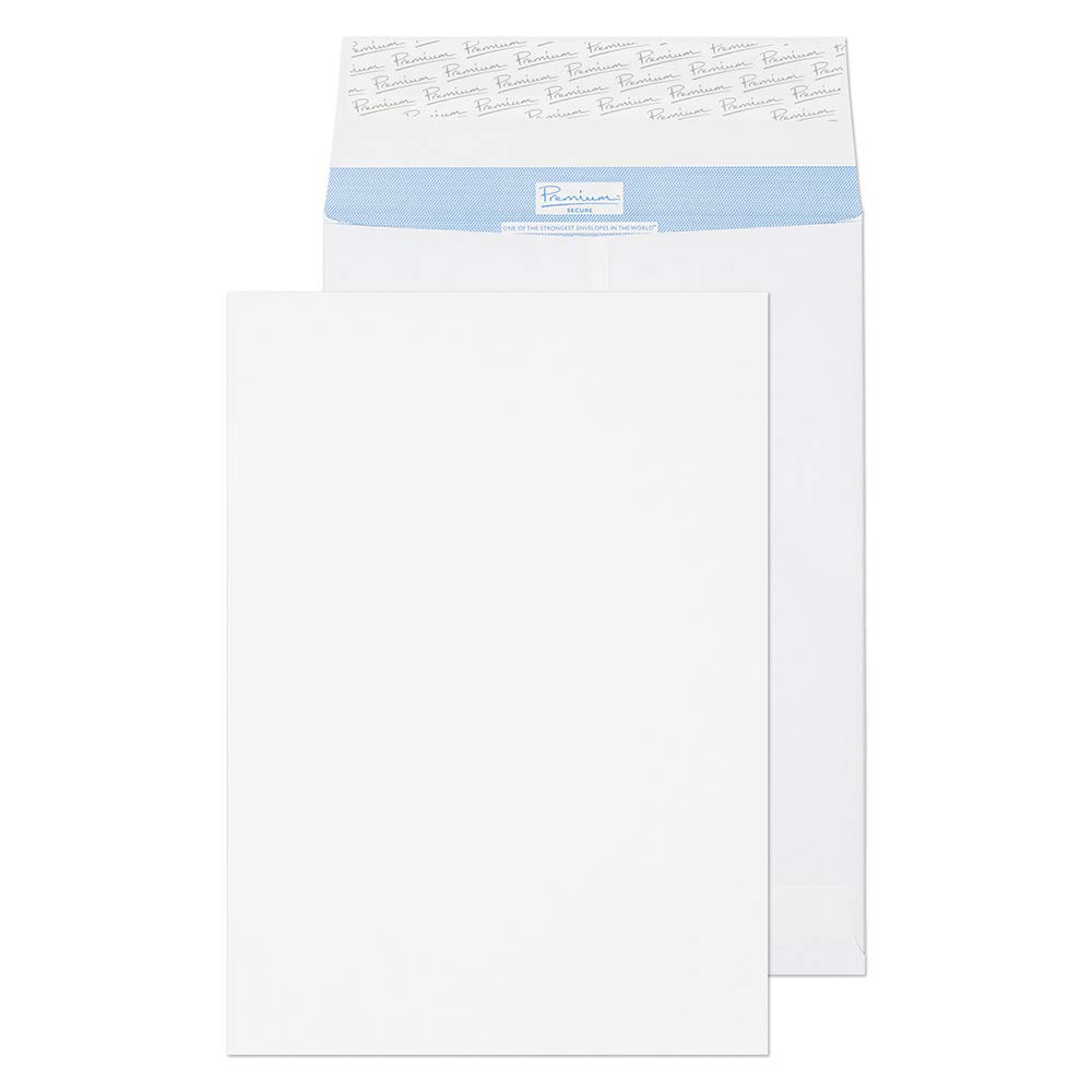 Blake Secure B4 352 x 250 x 25 mm 125 gsm Tear Resistant Gusset Pocket Peel & Seal Envelopes (TR44071) White - Pack of 20