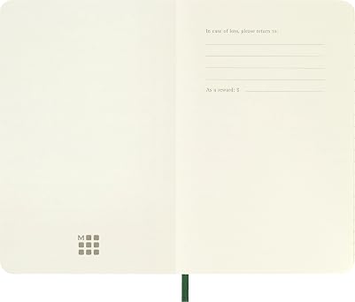 Moleskine Classic Notebook, Soft Cover, Pocket (3.5 x 5.5) Ruled/Lined, Myrtle Green, 192 Pages