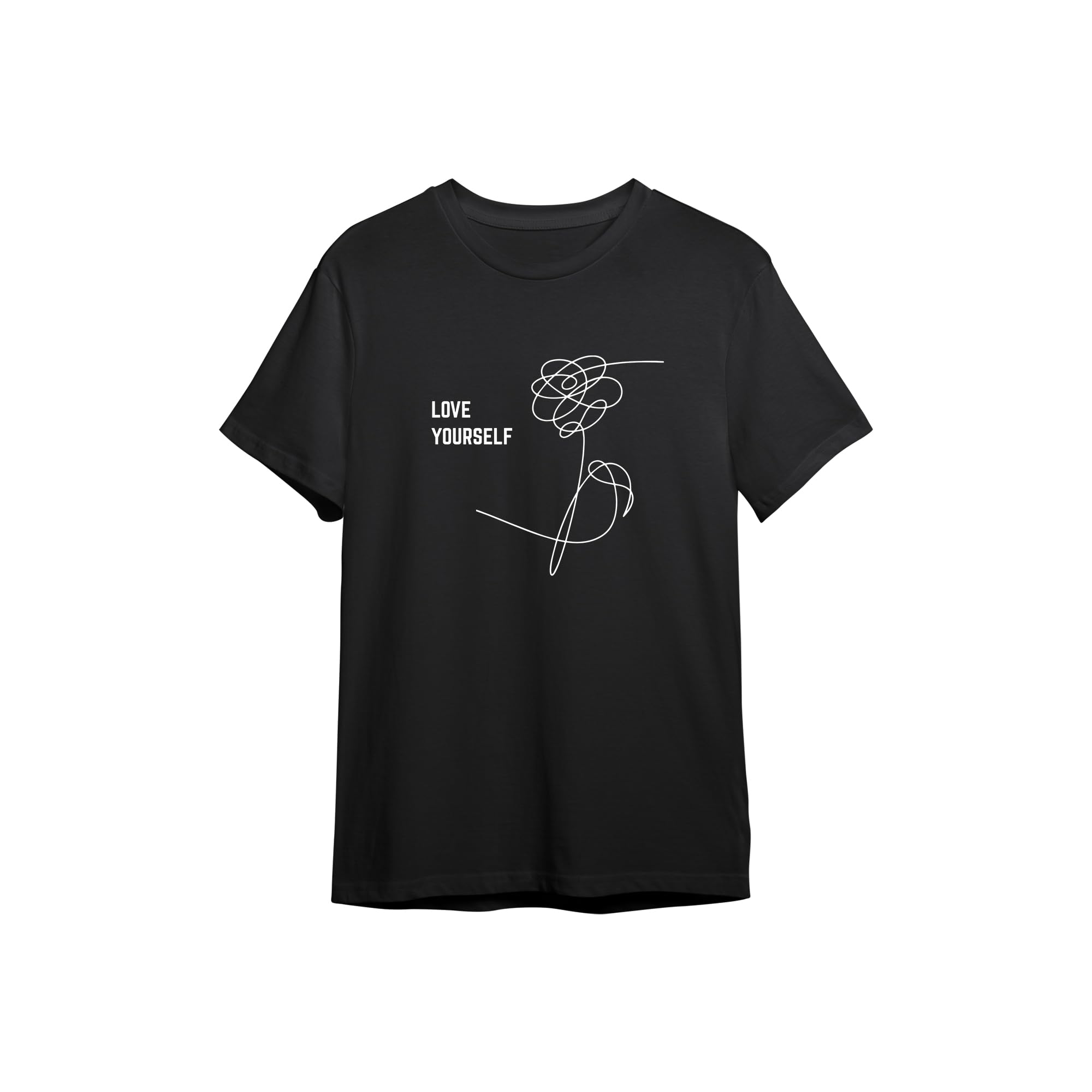 Buy The Korhean Store BTS Love Yourself Flower Black Regular Fit