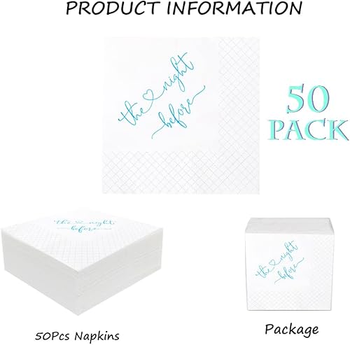 Miniatura 3 de Servilletas de cóctel de la noche antes del ensayo, suministros de fiesta de la noche anterior, servilletas de papel a granel para ensayo, cena,