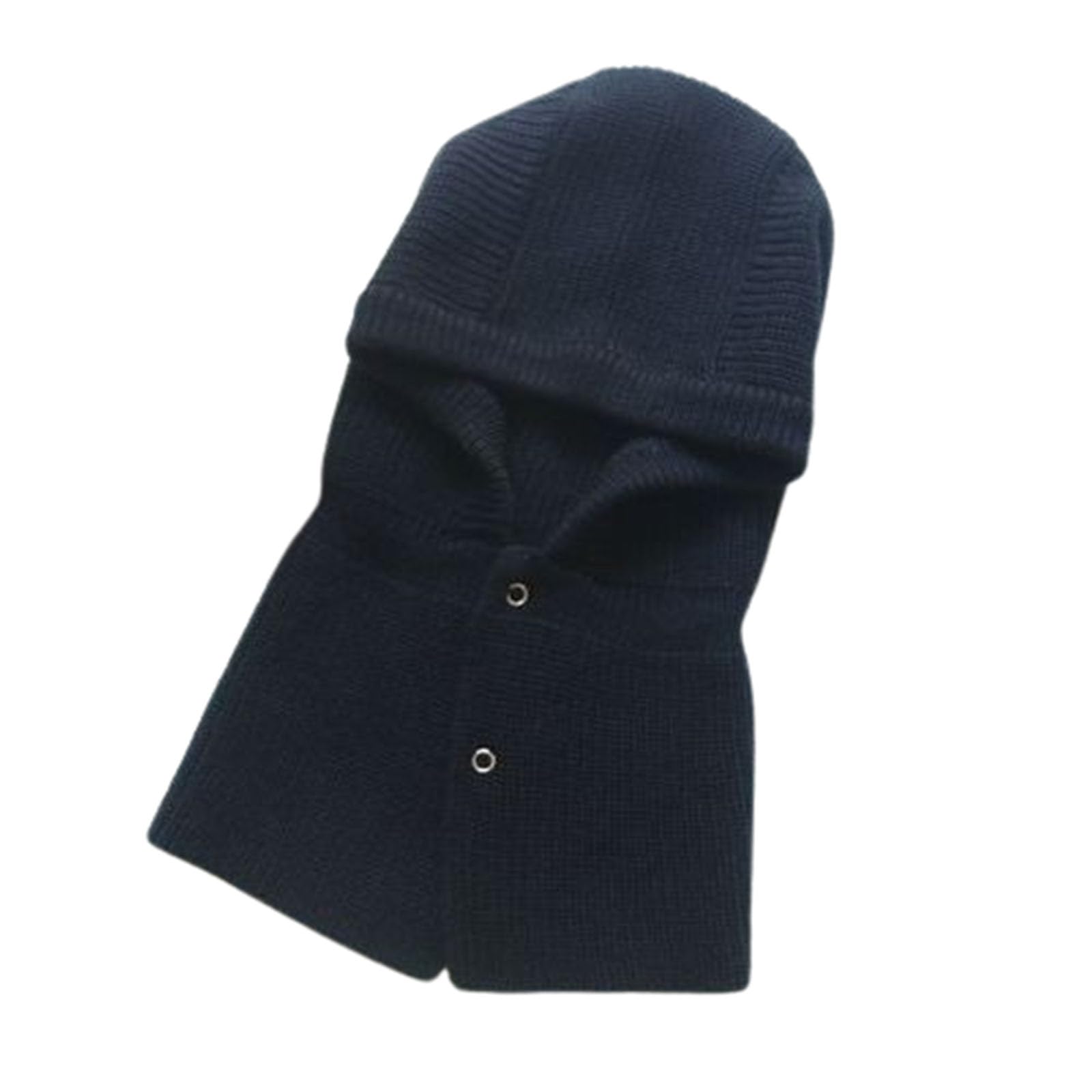 Cagoule, Capuche intégrée, Chapeau tricoté de Couleur Unie, écharpe d'automne et d'hiver, Chapeau à Double Usage pour Hommes et Femmes (Gray A)
