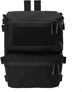 Emersongear FRO Style V5 Vest Back Panel Double Pouch,Quick Install YKK Zipper Extension Pouch Design