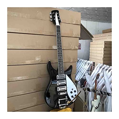 AMINIY Guitare électrique avec Pick-up Touche en Palissandre Col d’érable Noir 3 Choix Strings Guitare électrique (Color… - Les Beatles, Paul McCartney, John Lennon, RIngo Starr, George Harrison AMINIY Guitare électrique avec Pick-up Touche en Palissandre Col d'érable Noir 3 Choix Strings Guitare électrique (Color… – Image 3