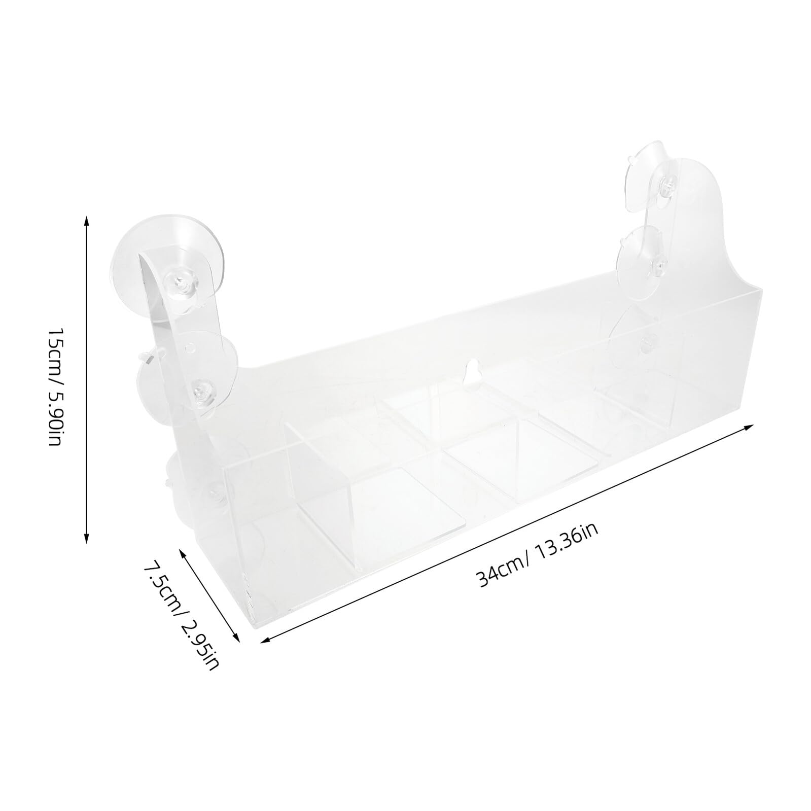 Uonlytech Organizador para Nevera con Ventosas Fuertes y Divisores Ajustables Estante de Acrílico Transparente para Bebidas Chocolates y Salsas Soporte Extraíble para Puerta de Frigorífico