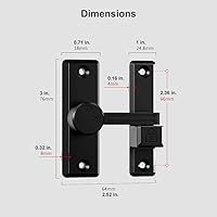 Vista 4 de ETEKJOY Cerradura de cierre abatible de 90/180 grados de apertura izquierda/derecha deslizante/oscilante para puerta de seguridad del hogar