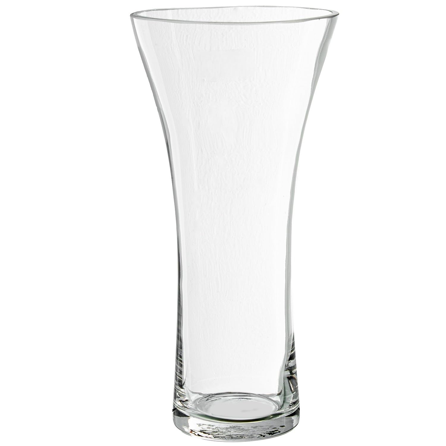 Vase en verre transparent 26cm DRW pour décoration florale et centre de table