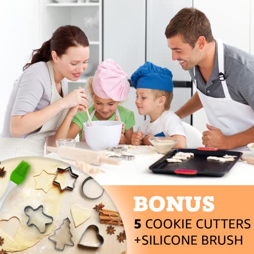 Premium Non-Stick Baking Pans Set Of 4 - Includes Baking Sheet, 12 Cup Muffin Tin, Square Pan And Round Cake Pan - Bpa Free, Heavy Duty, Made W/Carbon Steel - Complete Bakeware Set For Your Kitchen #TOP4