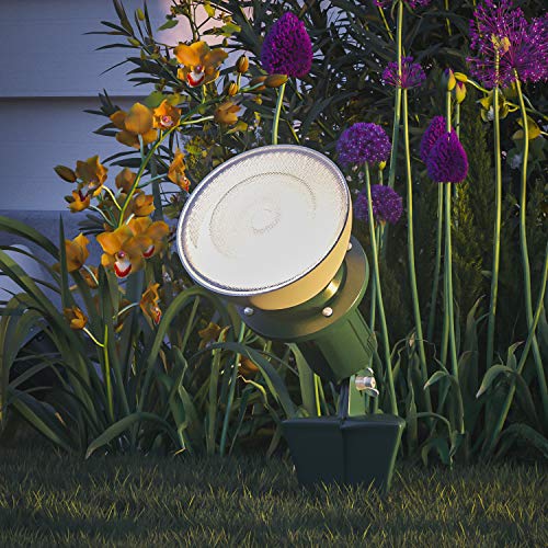 Home Intuition Outdoor Flood Stake Light Plug In Stakelight Fixture With Wall Mount (6-Feet Cord, 18/2-Gauge), 2-Pack #TOP2