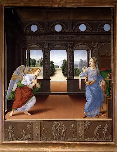 Tableau l'Annonciation de Lorenzo Di Credi - Impression sur Toile 60x90cm