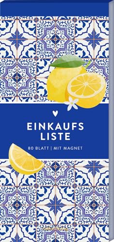 Einkaufsliste - Portugiesische Fliesen: 80 Blatt | Mit Magnet: Einfach heraustrennen: Alle Einkäufe auf einen Blick! (Küchenpapeterie)