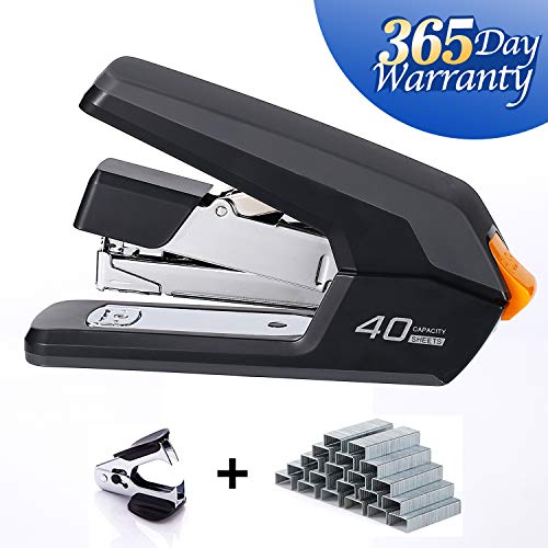 Leven Effortless Desktop Stapler, 40-50 Sheet Capacity, One Finger Touch Stapling, Easy to
