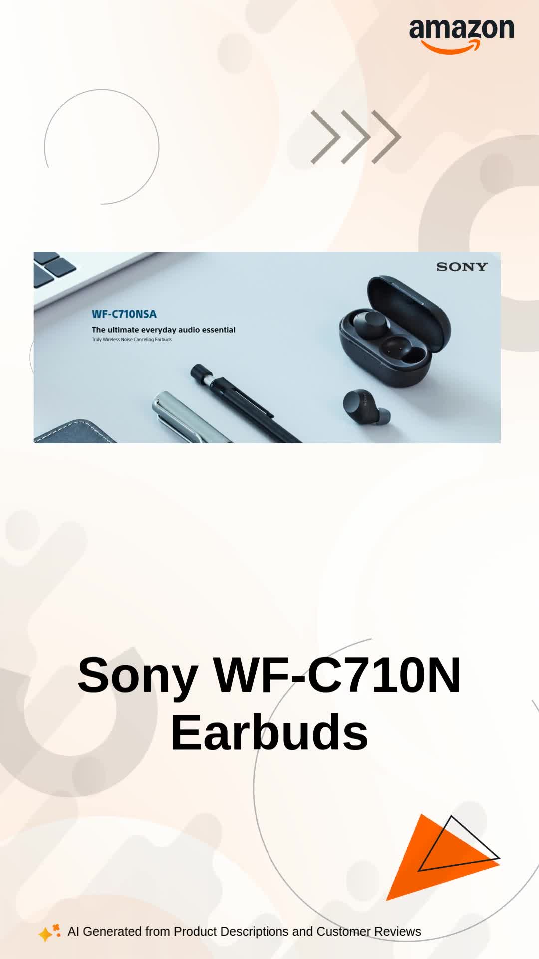 Sony WF-C710NSA | Dual Noise Cancellation Wireless Bluetooth in