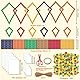 Herbstbasteln für kinder, Fensterbilder Herbst Basteln, Herbstdeko Papierkite, DIY Herbst Bastelset, Herbstbasteln mit 12 Papierdrachen, Tonkarton und Transparentpapier für Kinder Herbst Geschenk