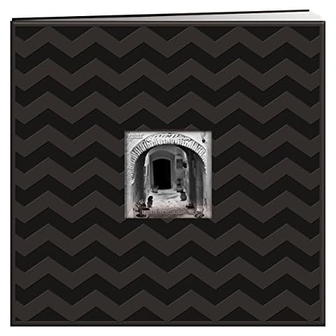 Pioneer Photo Albums Black Chevron Scrapbook Album Cover