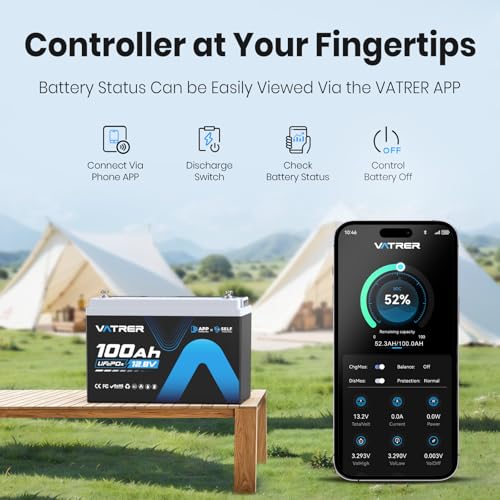 Image of 12V 100AH Self-Heating LiFePO4 Lithium Battery, Built-in 100A BMS, Supports Low Temp Charging, 5000+ Cycles, Perfect for RV /Camper, Solar, and Off-Grid Applications, etc.