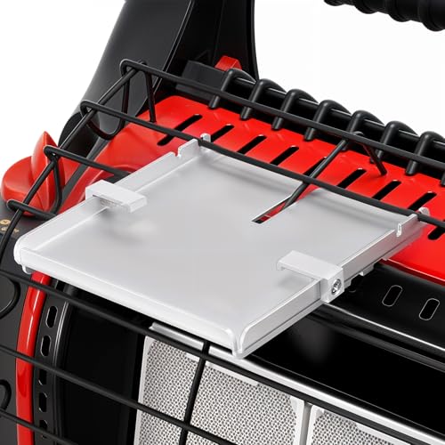 Wood Stove Fan Bracket, Multi-Purpose Heater Bracket Compatible with Heater Fireplace Fan/Heated Stuff Shelf, Stand with Clip for Heater, Outdoor Heater Accessories (Silvery)