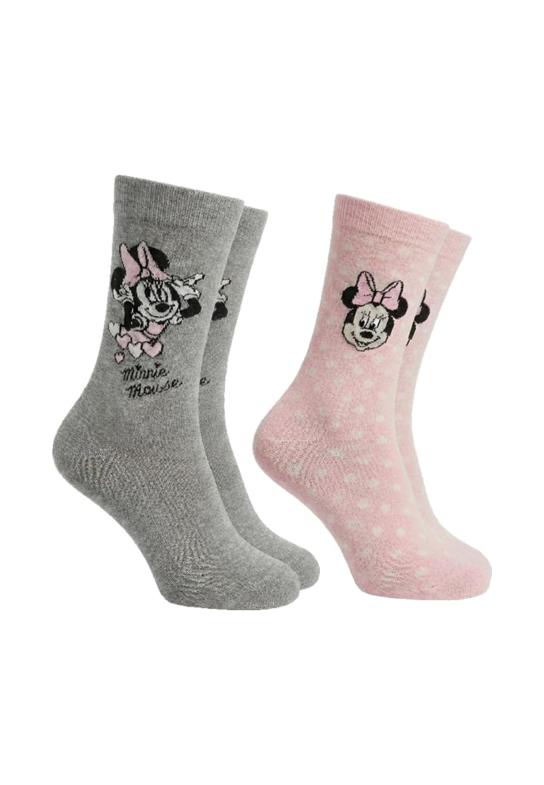 ONOMATO! Minnie Mouse Women's Socks Set of 2, multicoloured, 35-38