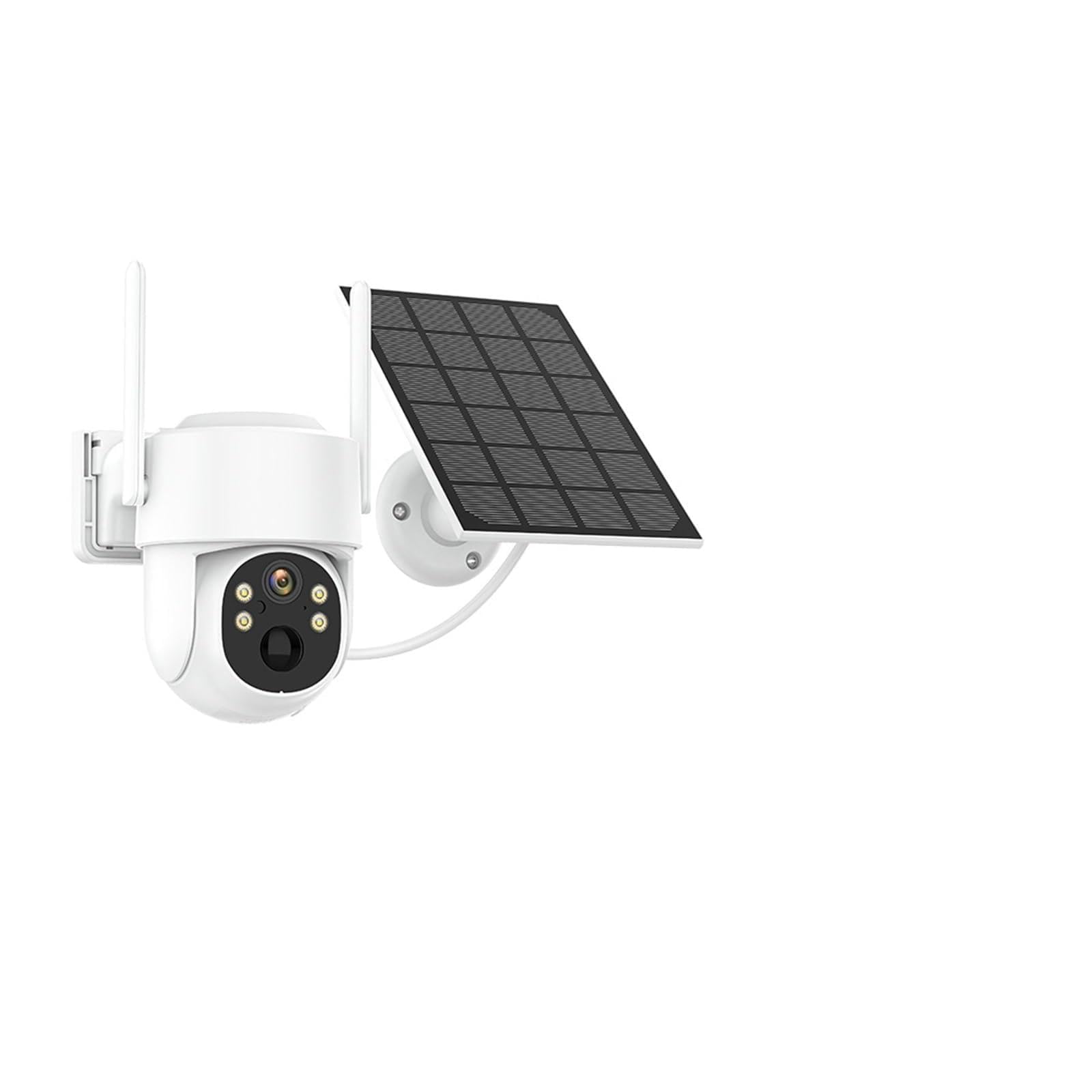 Telecamera di sicurezza, Telecamera IP 4G 2K 4MP HD Wireless solare integrata alimentata a batteria PTZ esterna PIR Rilevamento umano Cam di sicurezza audio(4K 8MP No SD Card)