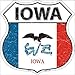 SMART BLONDE Iowa State Flag Highway Shield Metal Sign HS-123