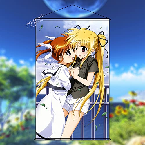 プライベートスクール 魔法少女リリカルなのはシリーズ 高町なのは タペストリー ポスター 壁掛け 掛ける絵 装飾画 巻物 軸物 カスタマイズ可能 約60cmX90cm（Amazon）