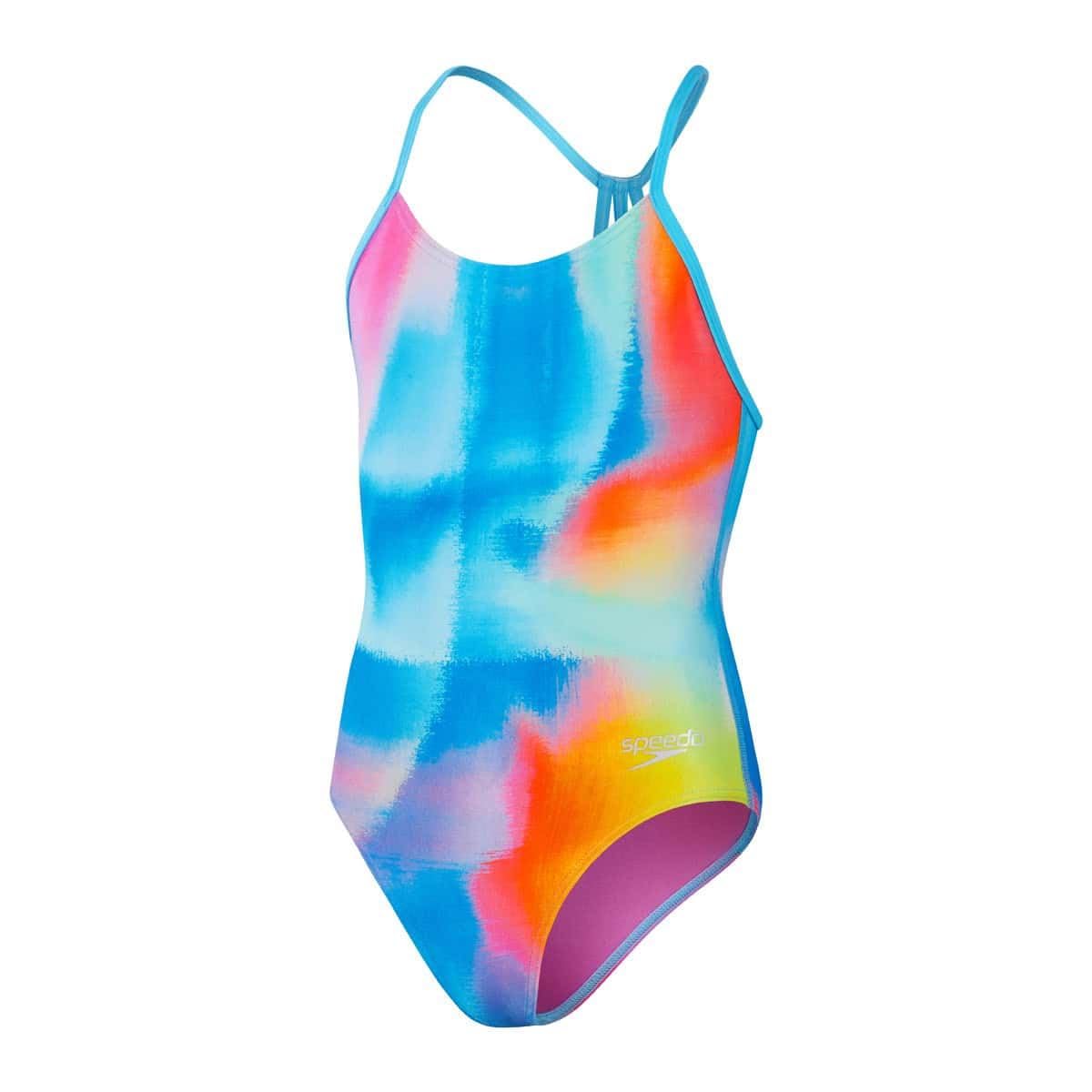 Speedo Ragazze Allover Lane Line Indietro