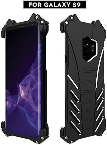 Galaxy S9 Metal Case,HuiFlying Gundam Aluminum Metal Shockproof Bumper Heavy Duty Sturdy Protective Mechanical Armor Back Shell Cover for Samsung Galaxy S9 5.8 inch (Blue)