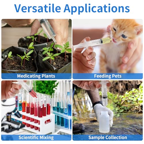 10ml Kunststoff Spritze, 20 Stück Spritzen Einzeln Verpackt, Langlebige Kolostrum Spritzen, Vielseitige Dosierspritzen,Wiederverwendbare Flüssigspritze Messspritze für Garten & Haustierpflege