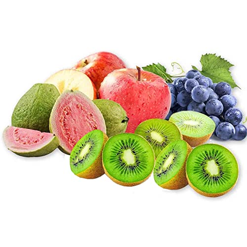 4 Types Fruit Seeds For Planting,Apple,Grape,Kiwi And Guava Heirloom, Non-Gmo, High Germination Rate, Made In Usa, Organic, Easy To Grow, For Home Indoor Kitchen Outdoors Garden #TOP29