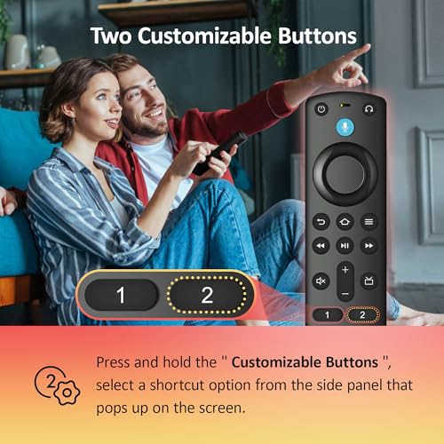 Image of Voice Fire Stick Remote Fit for All Fire-Series TV Cube /FireStick, Compatible with Fire Stick 4K Max /4K, FireStick TV Stick /FireStickLite /HD, and Fit for Omni Series, Insignia /TCL /Pioneer Smart TV