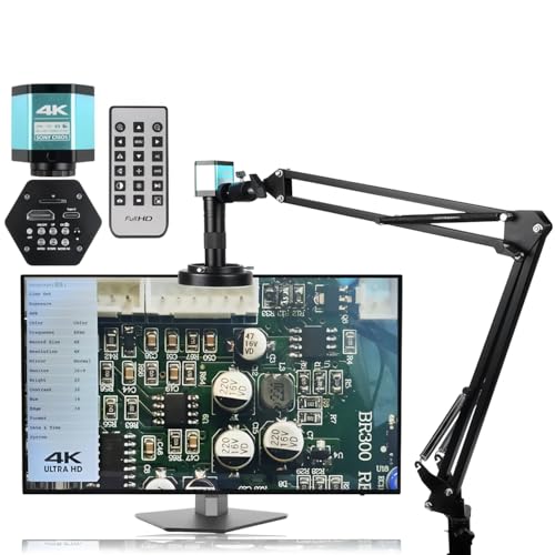 Microscopio de soldadura 4K con cámara HDMI de 48MP y lente zoom 150X