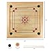 Carrom Board Game Classic Strike and Pocket Table Game with Cue Sticks, Coins, Queen and Striker for Adults, Kids, Boys and Girls by Hey! Play!