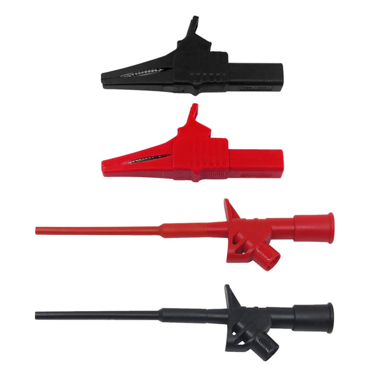 Kit de Sondas de Prueba para Multímetro 4mm, Plástico Negro y Rojo